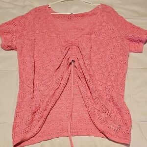 Pink Crochet Top Cover